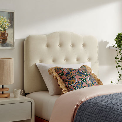Annabel Premium Linen Blend Twin Headboard by Modway