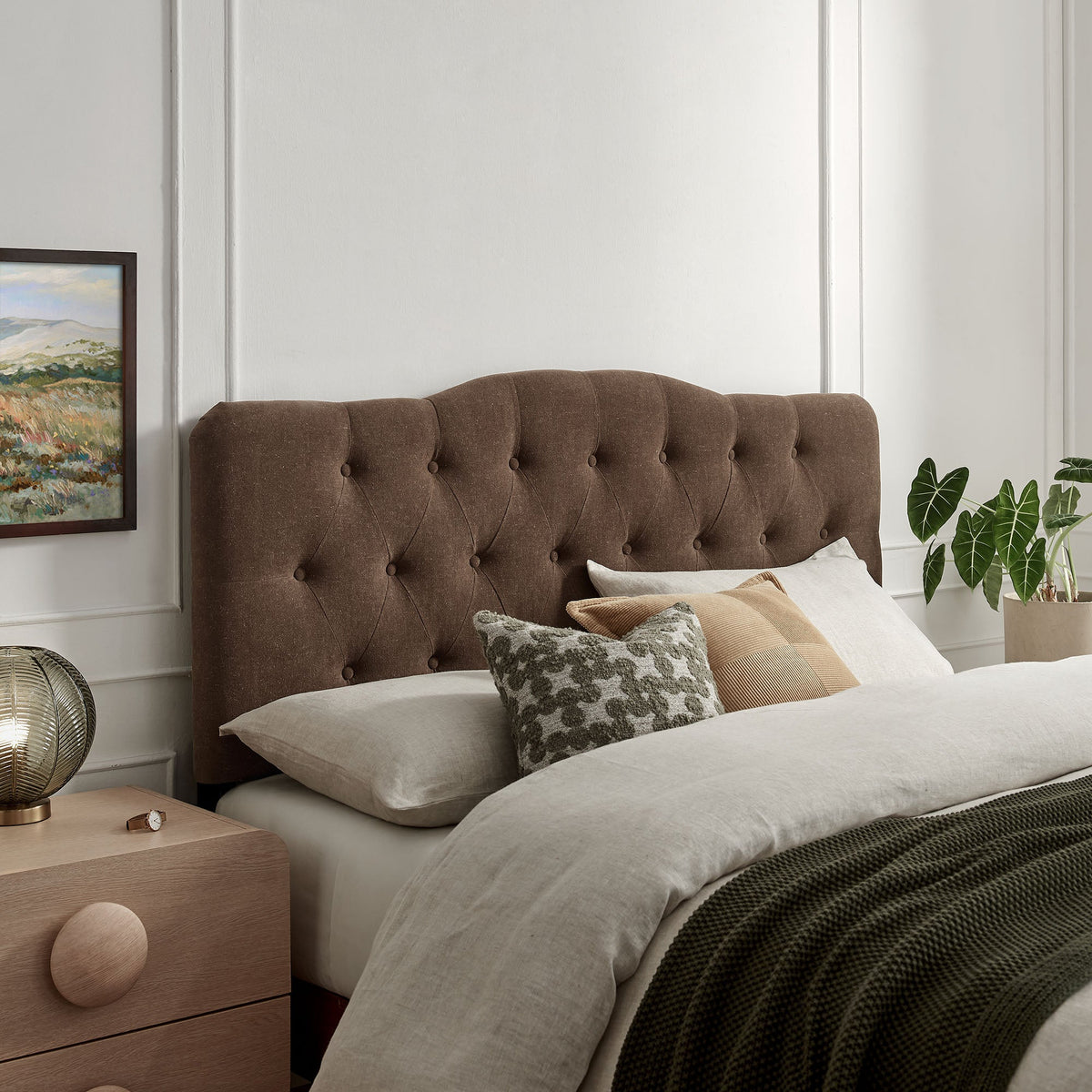 Annabel Premium Linen Blend Full Headboard by Modway