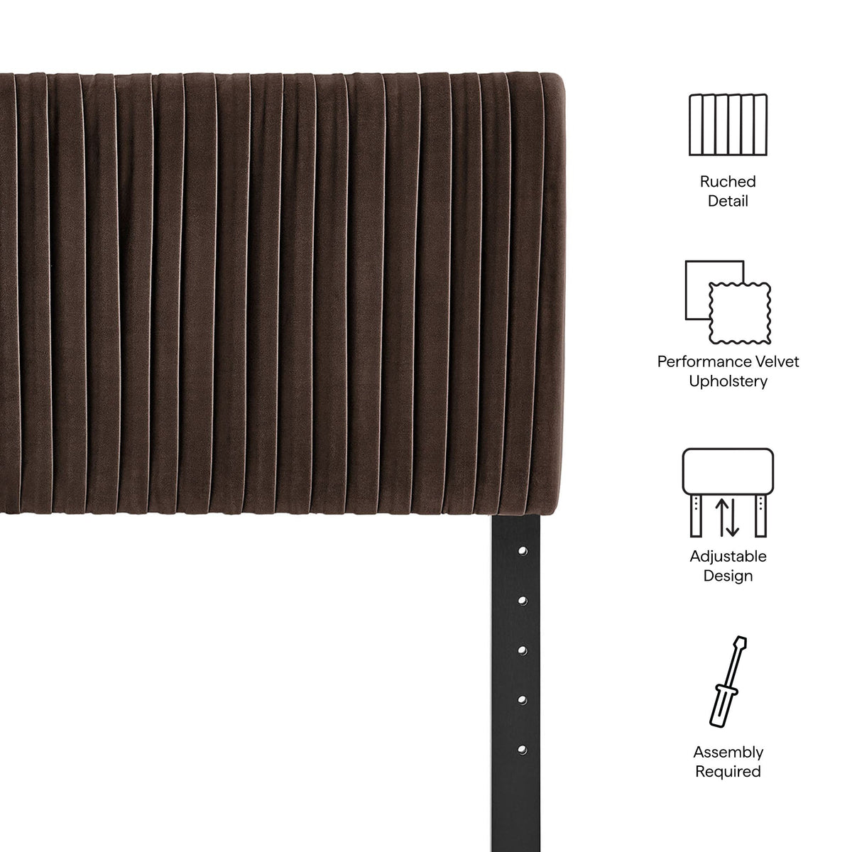 Eloise Stain-Resistant Performance Velvet King Headboard by Modway