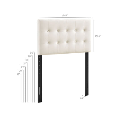 Emily Stain-Resistant Performance Velvet Twin Size Headboard by Modway