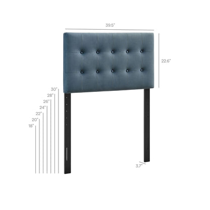 Emily Stain-Resistant Performance Velvet Twin Size Headboard by Modway