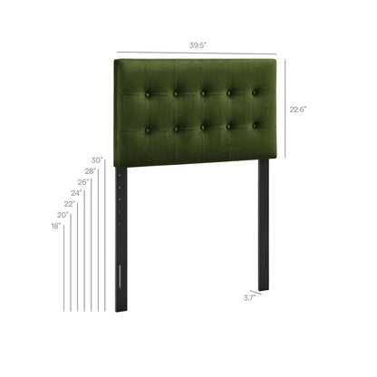 Emily Stain-Resistant Performance Velvet Twin Size Headboard by Modway