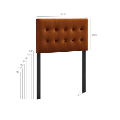 Emily Stain-Resistant Performance Velvet Twin Size Headboard by Modway