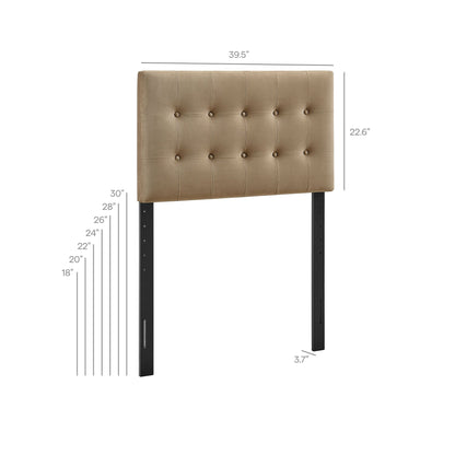 Emily Stain-Resistant Performance Velvet Twin Size Headboard by Modway