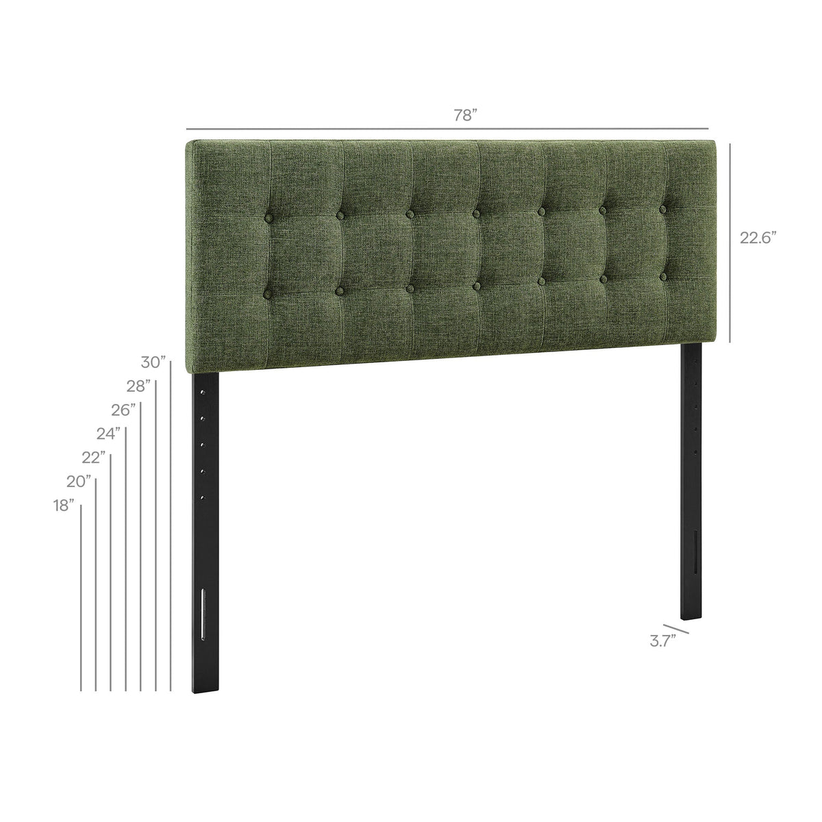 Emily Fabric Upholstered King Size Headboard by Modway
