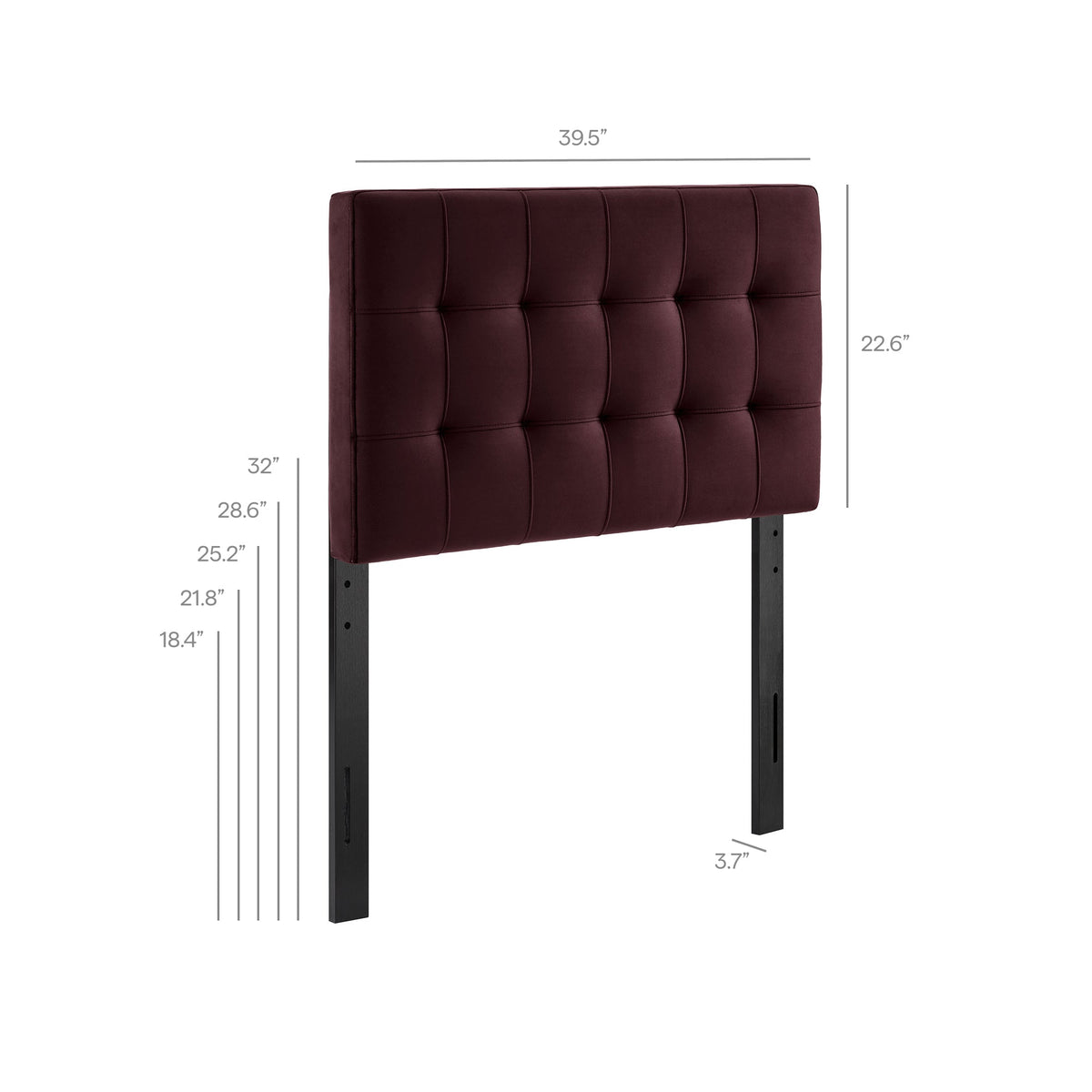 Lily Stain-Resistant Performance Velvet Twin Size Headboard by Modway