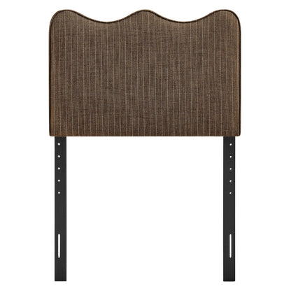 Athena Striped Fabric Upholstered Twin Size Headboard by Modway