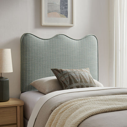 Athena Striped Fabric Upholstered Twin Size Headboard by Modway