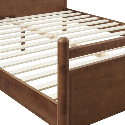 Leni King Size Vegan Leather and Wood Platform Bed Frame by Modway