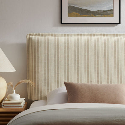 Camille Striped Linen Blend Twin Size Headboard by Modway