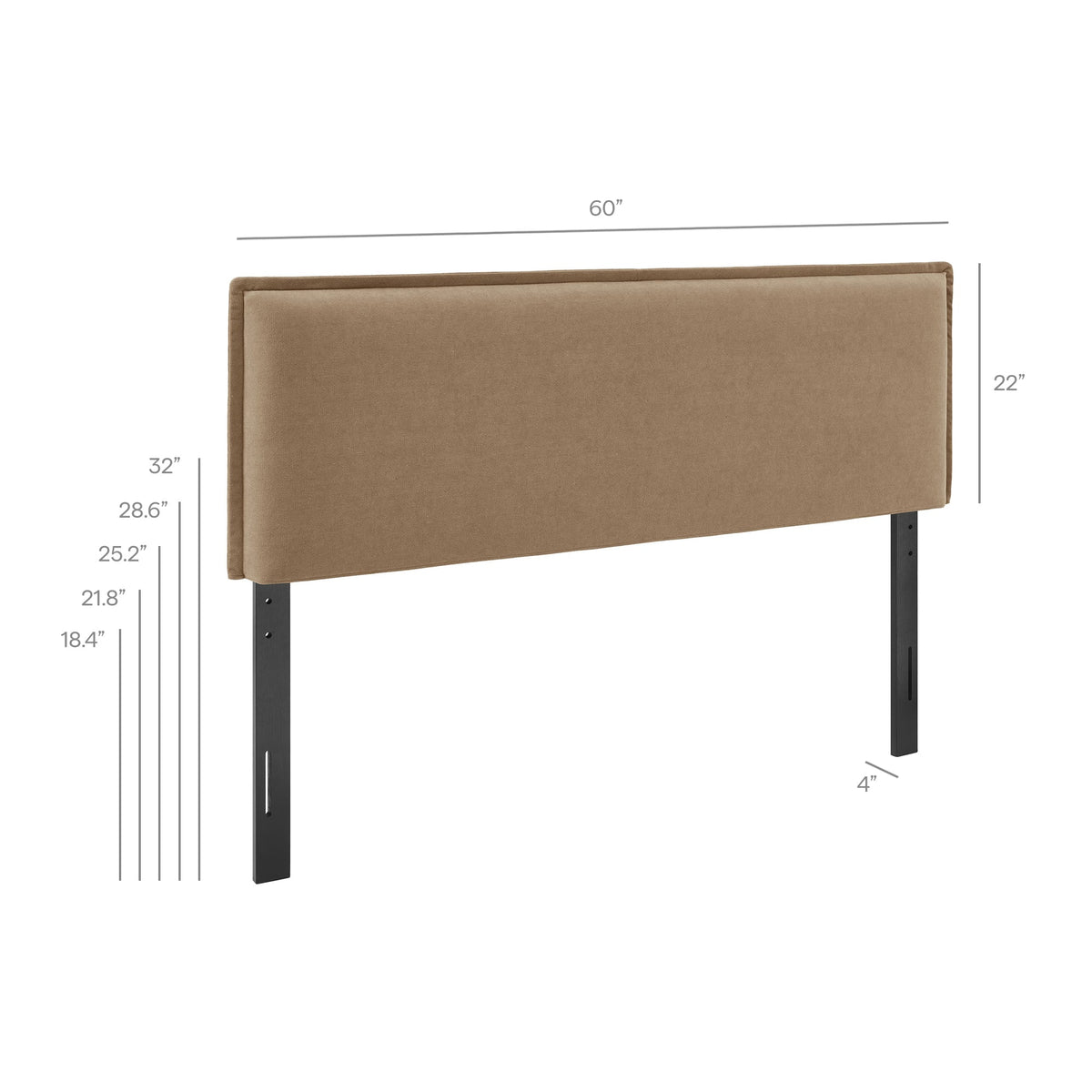 Camille Upholstered Linen Blend Full Size Headboard by Modway