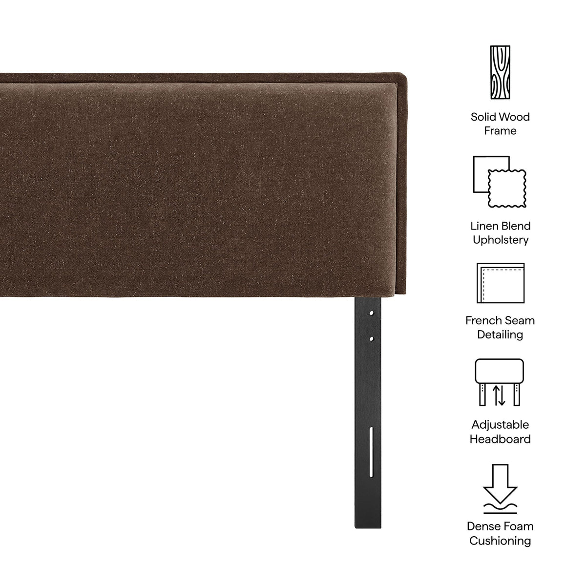 Camille Upholstered Linen Blend Full Size Headboard by Modway