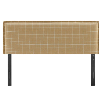 Camille Checkered Linen Blend Full Size Headboard by Modway