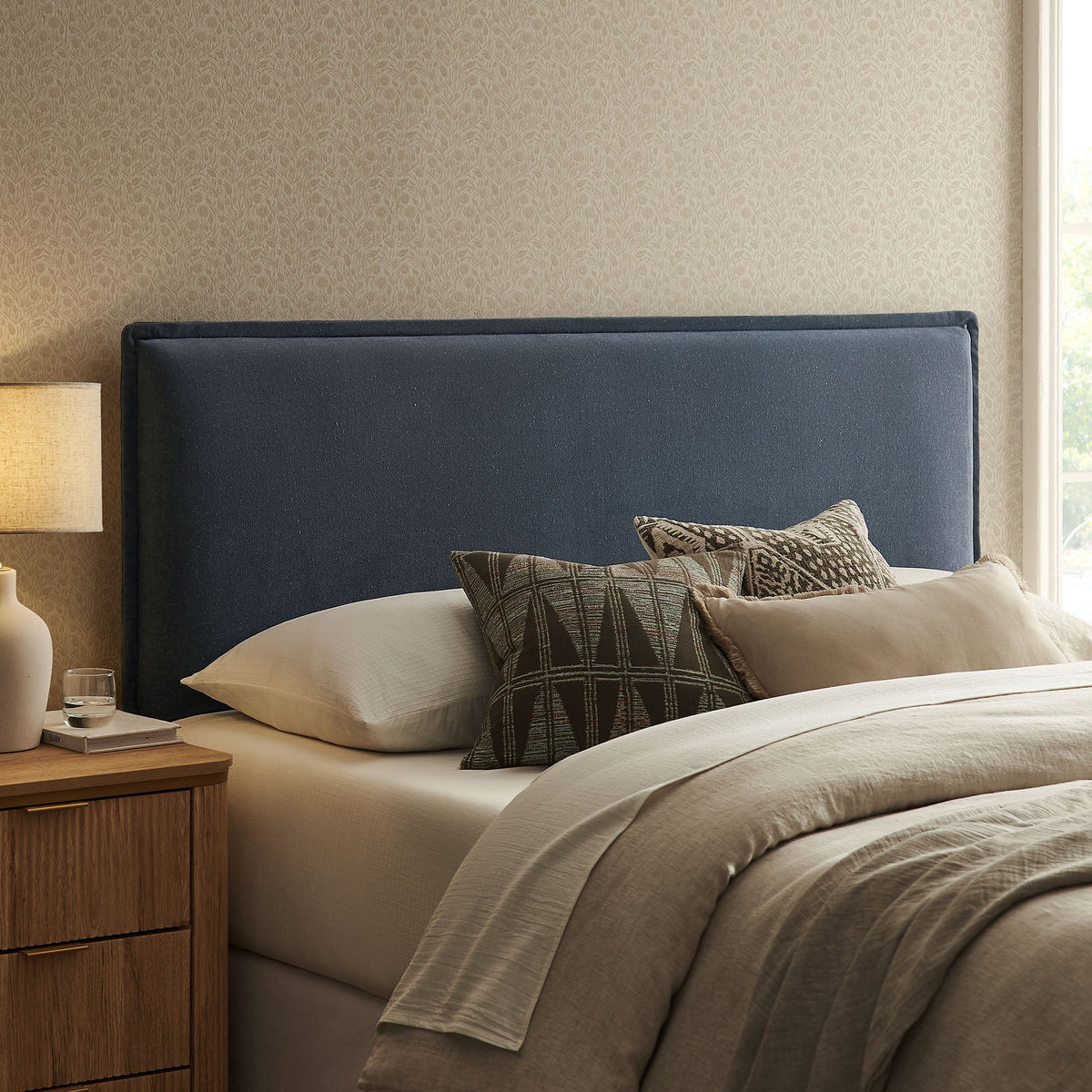 Camille Upholstered Linen Blend Queen Size Headboard by Modway