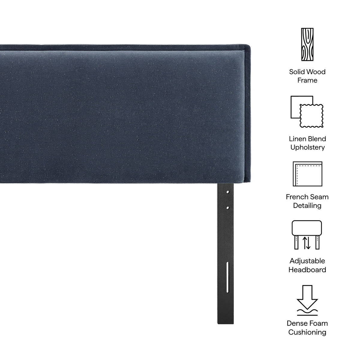 Camille Upholstered Linen Blend Queen Size Headboard by Modway