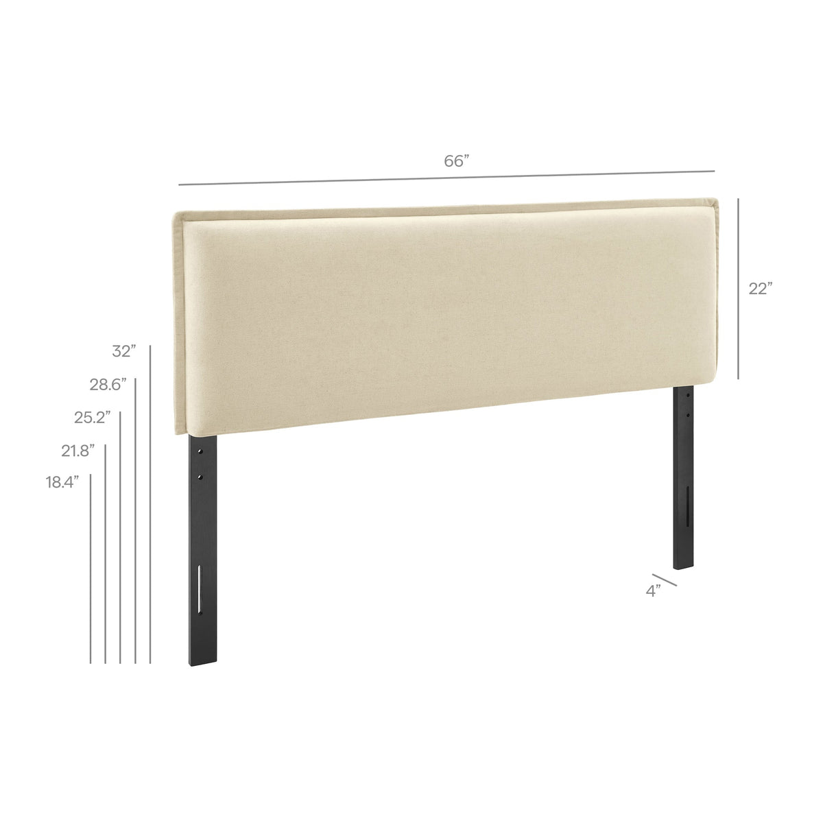 Camille Upholstered Linen Blend Queen Size Headboard by Modway