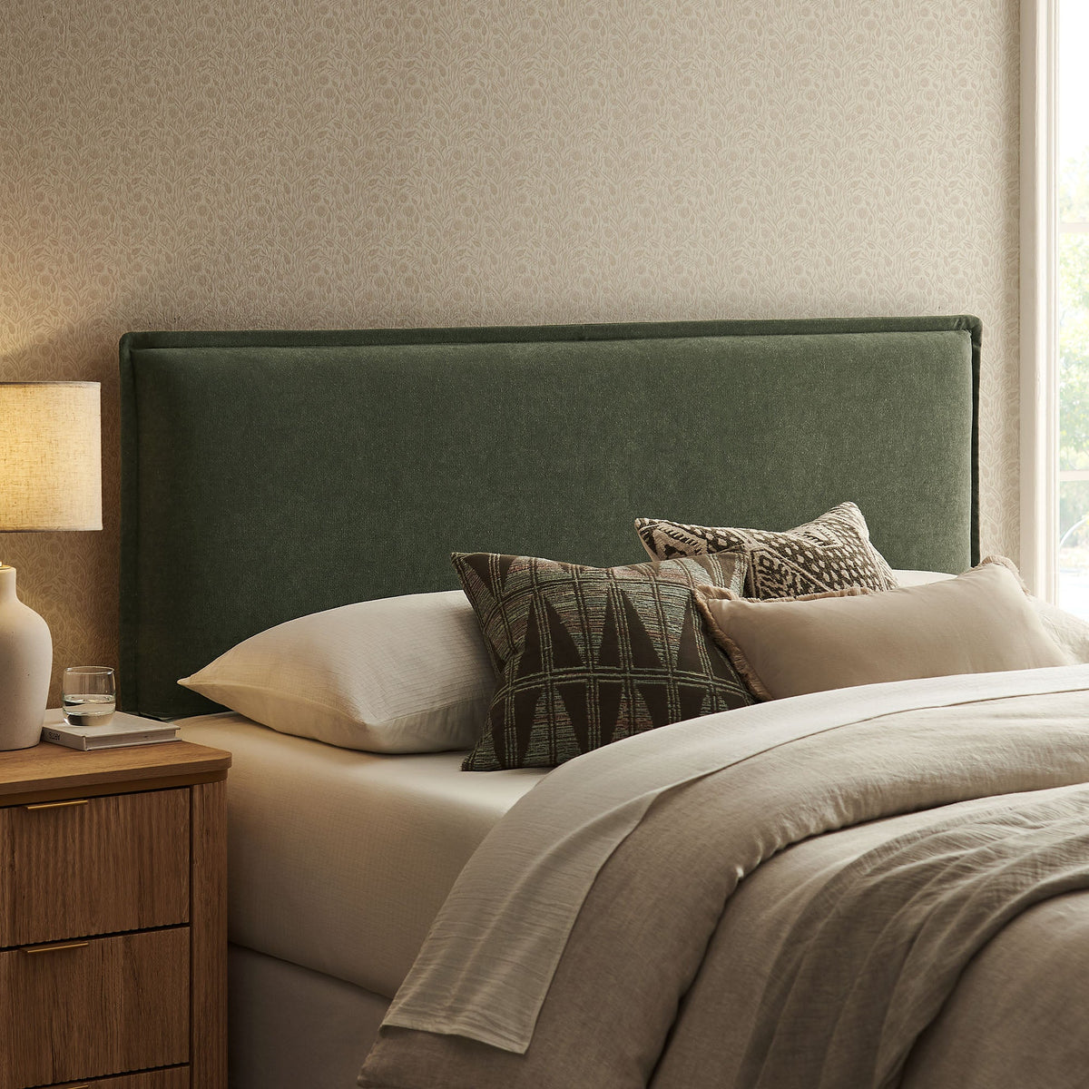 Camille Upholstered Linen Blend King Size Headboard by Modway