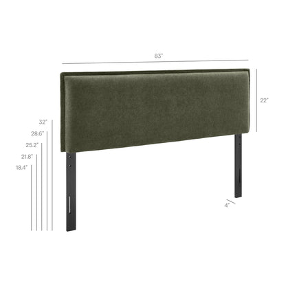 Camille Upholstered Linen Blend King Size Headboard by Modway