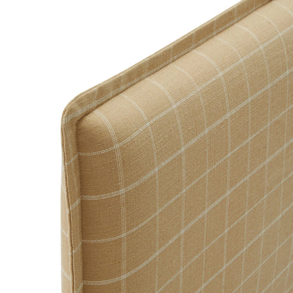 Camille Checkered Linen Blend King Size Headboard by Modway