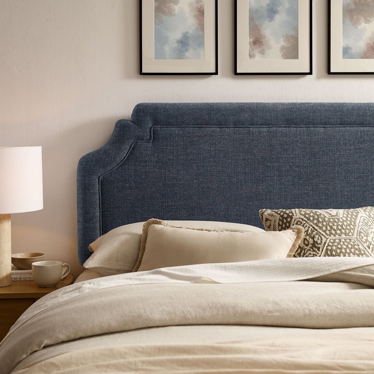 Magnolia Upholstered Fabric Queen Size Headboard by Modway