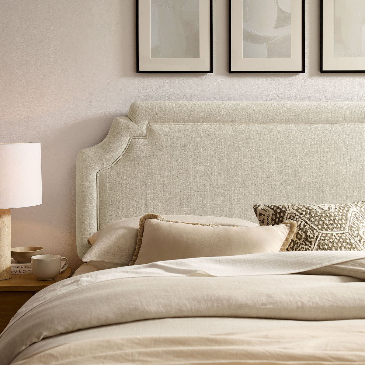 Magnolia Upholstered Fabric King Size Headboard by Modway