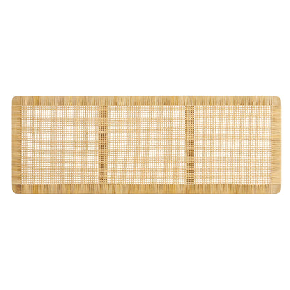 Sandy Wall Mounted Wood and Rattan Queen Size Headboard by Modway
