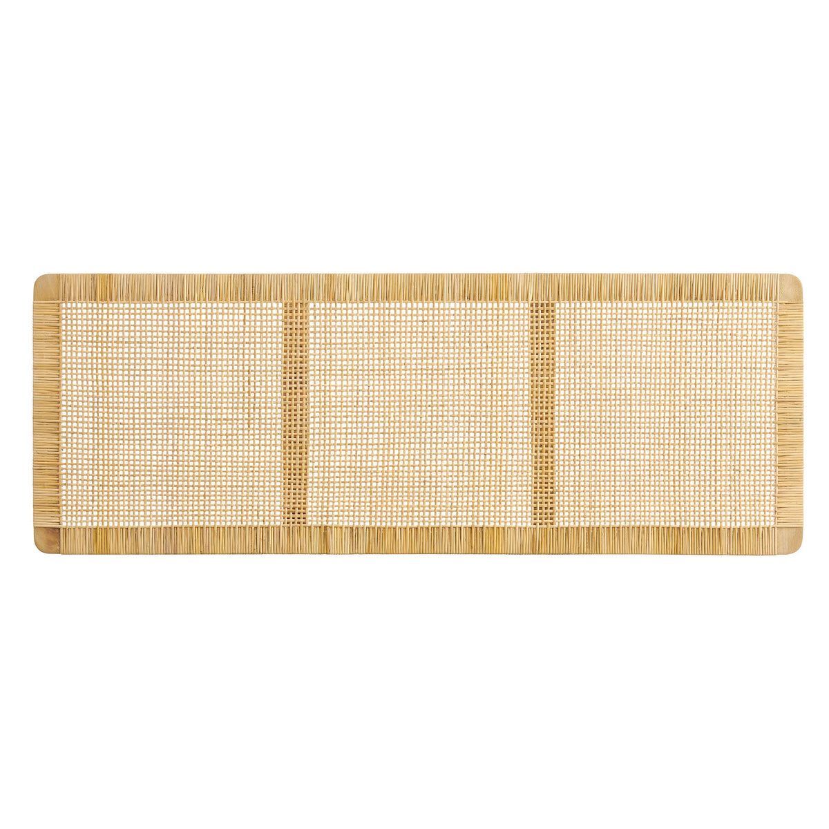 Sandy Wall Mounted Wood and Rattan King Size Headboard by Modway
