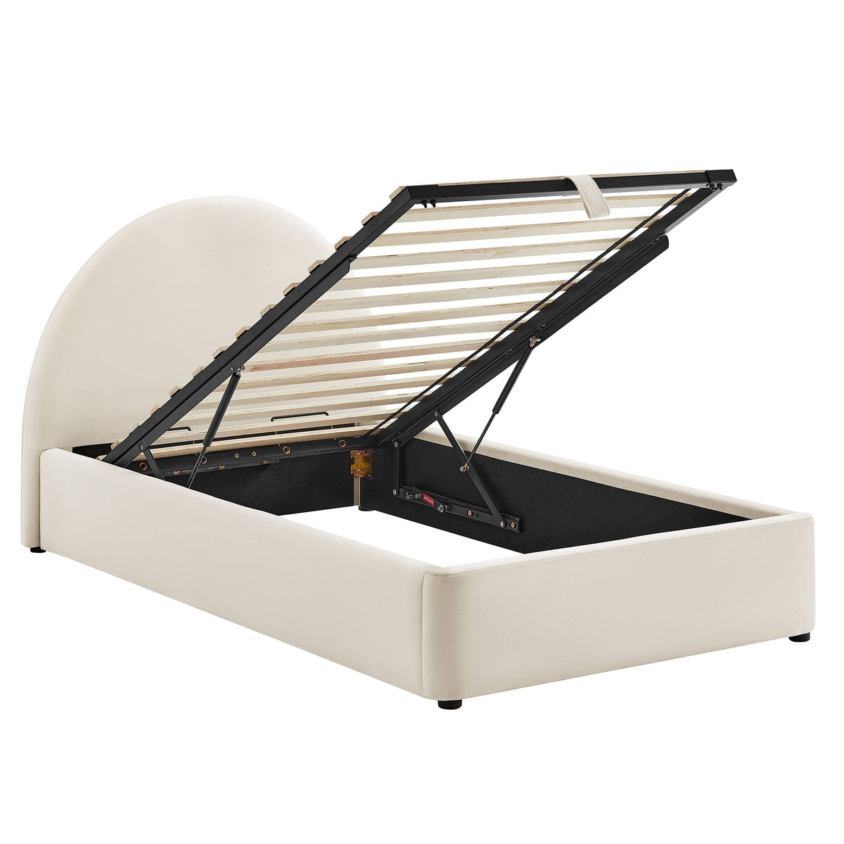 Resort Twin Arched Performance Velvet Storage Platform Bed Frame by Modway