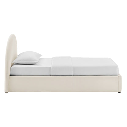 Resort Twin Arched Performance Velvet Storage Platform Bed Frame by Modway