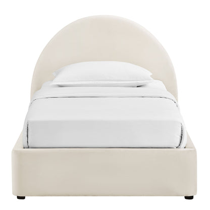 Resort Twin Arched Performance Velvet Storage Platform Bed Frame by Modway