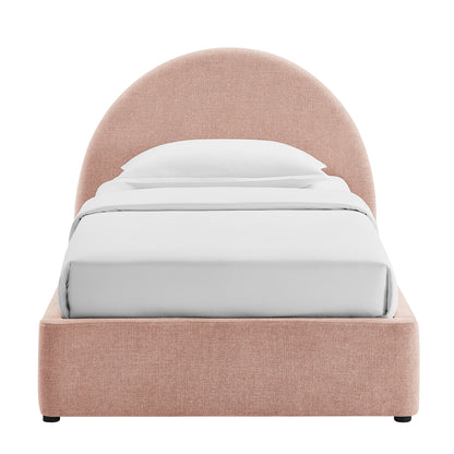 Resort Twin Arched Upholstered Fabric Storage Platform Bed Frame by Modway