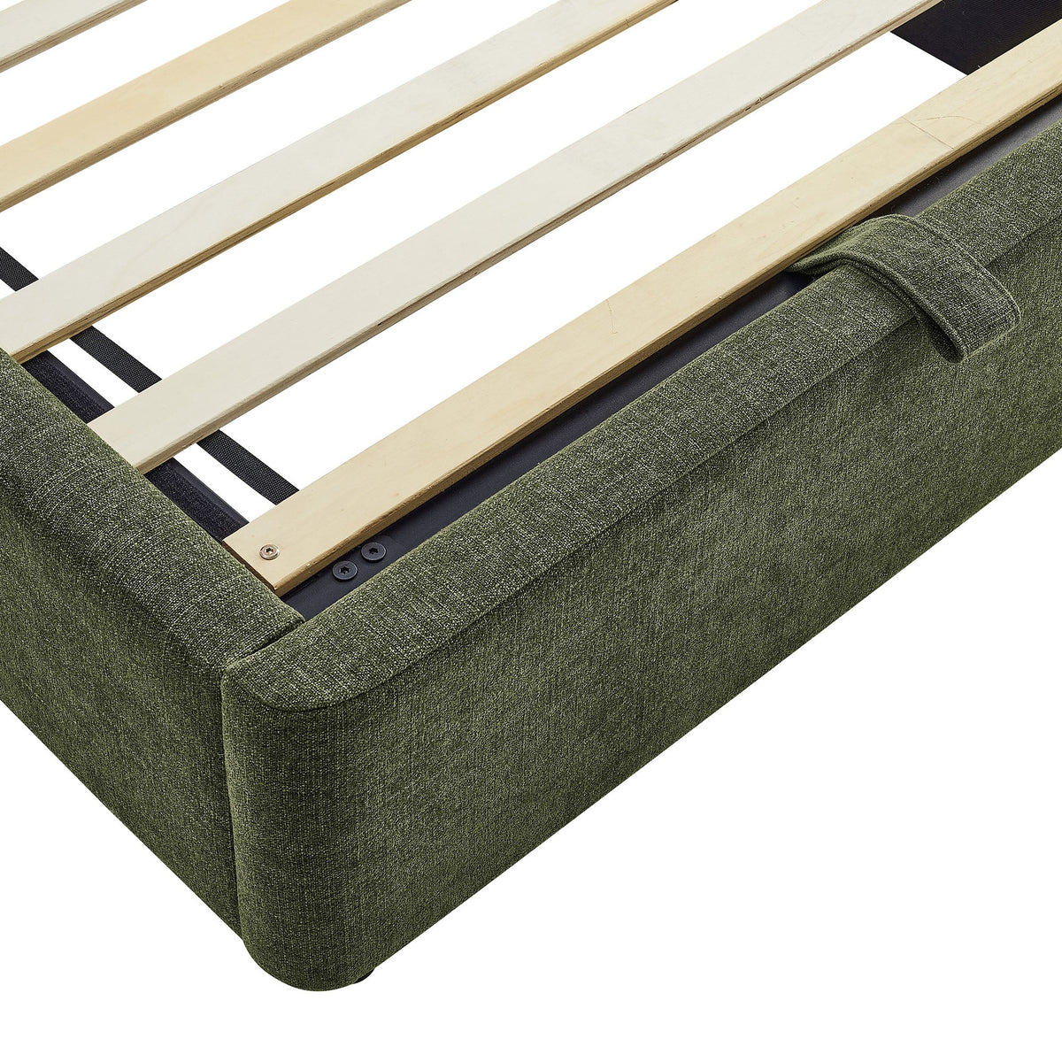 Resort Twin Arched Upholstered Fabric Storage Platform Bed Frame by Modway