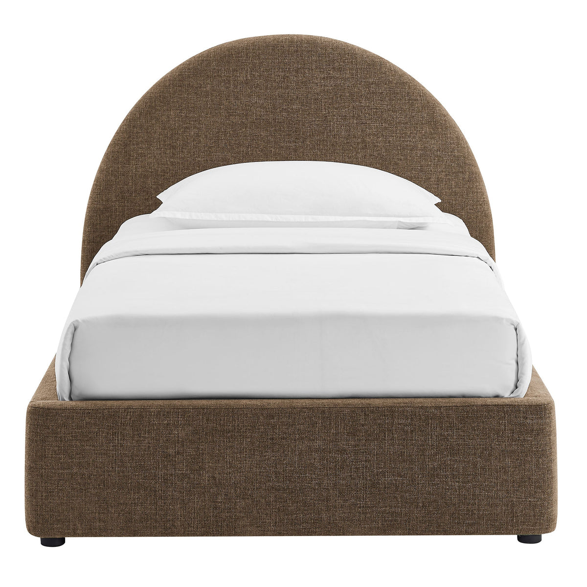 Resort Twin Arched Upholstered Fabric Storage Platform Bed Frame by Modway