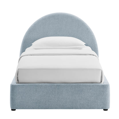 Resort Twin Arched Upholstered Fabric Storage Platform Bed Frame by Modway