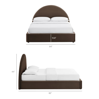 Resort Full Arched Performance Velvet Storage Platform Bed Frame by Modway