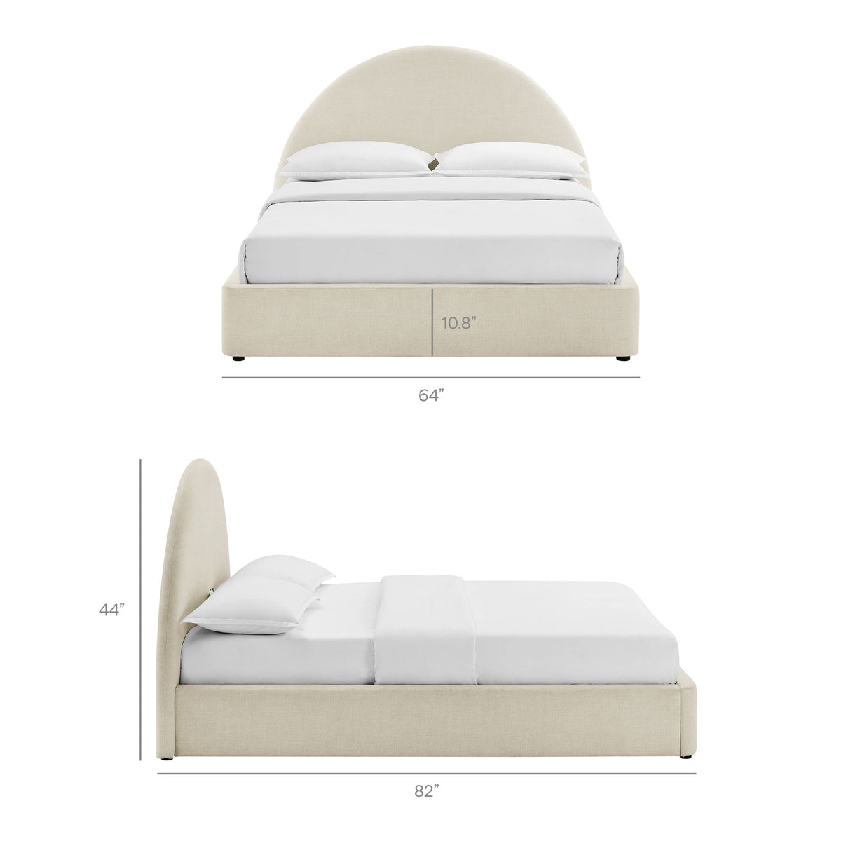 Resort Full Arched Upholstered Fabric Storage Platform Bed Frame by Modway