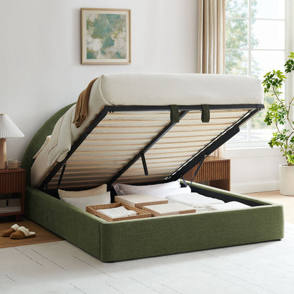 Resort Full Arched Upholstered Fabric Storage Platform Bed Frame by Modway