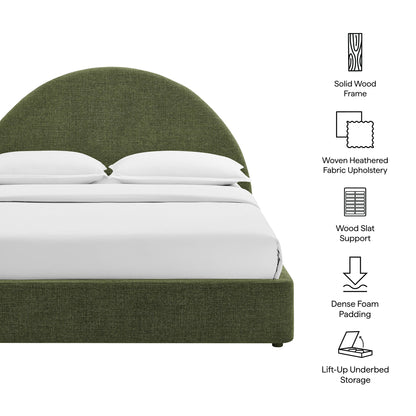 Resort Full Arched Upholstered Fabric Storage Platform Bed Frame by Modway
