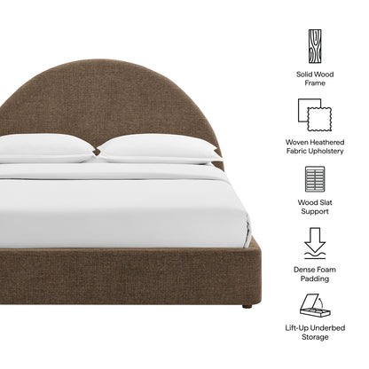 Resort Full Arched Upholstered Fabric Storage Platform Bed Frame by Modway