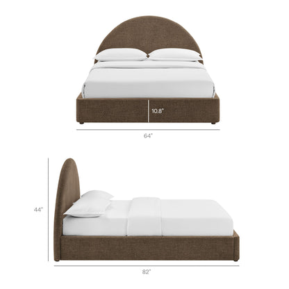 Resort Full Arched Upholstered Fabric Storage Platform Bed Frame by Modway