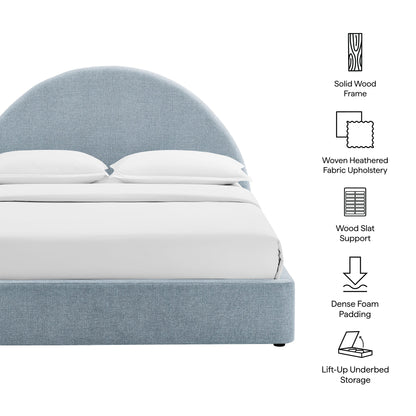 Resort Full Arched Upholstered Fabric Storage Platform Bed Frame by Modway