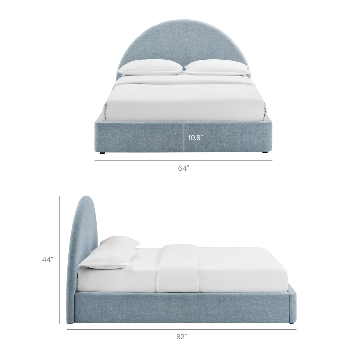 Resort Full Arched Upholstered Fabric Storage Platform Bed Frame by Modway