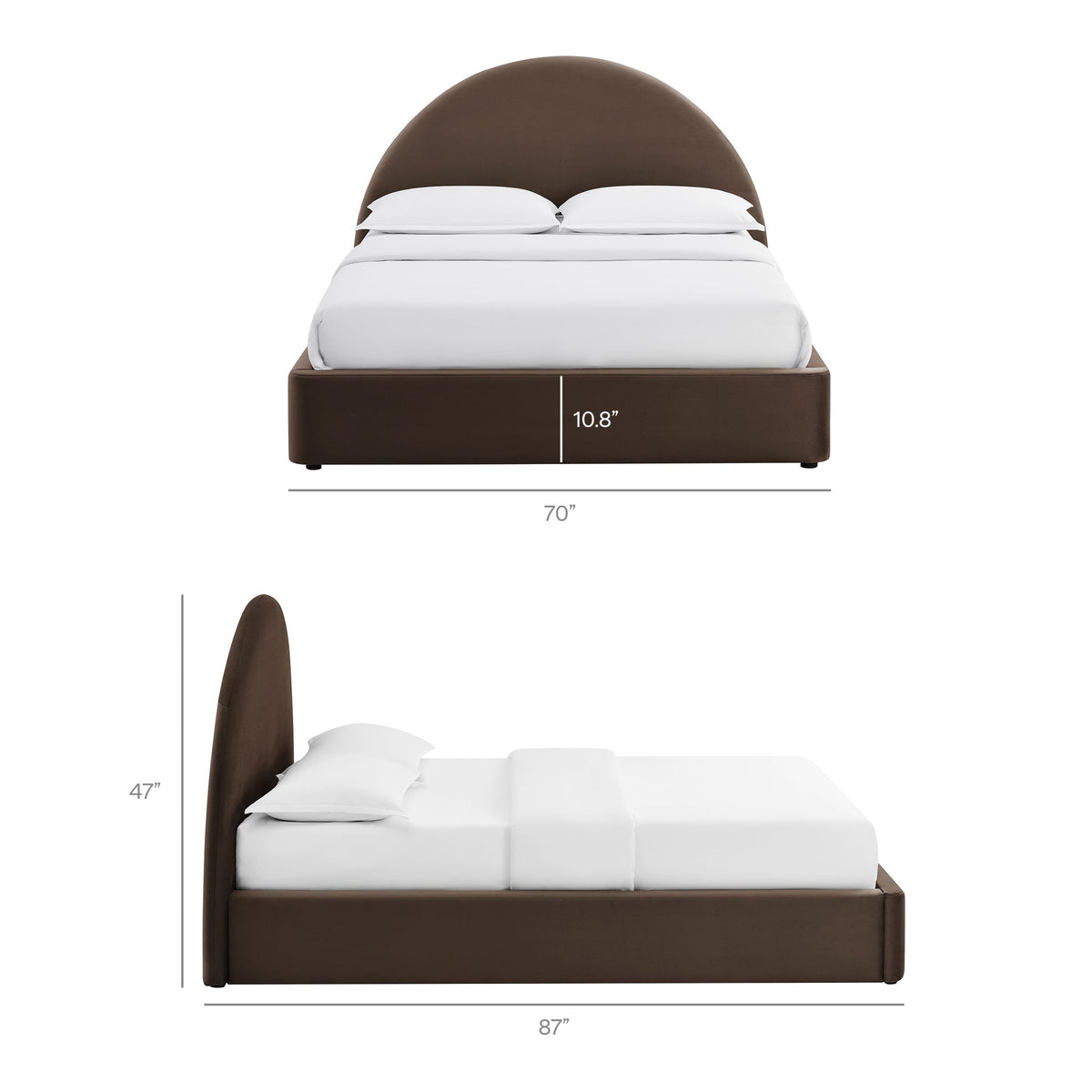 Resort Queen Arched Performance Velvet Storage Platform Bed Frame by Modway