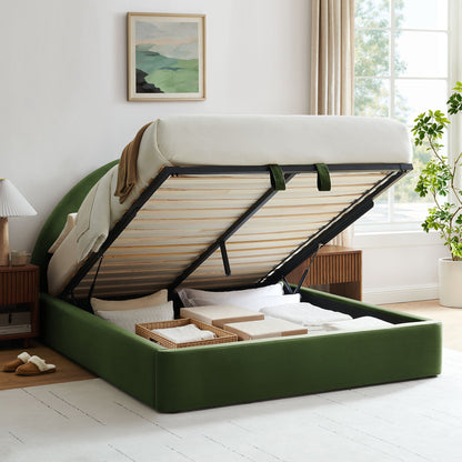 Resort Queen Arched Performance Velvet Storage Platform Bed Frame by Modway