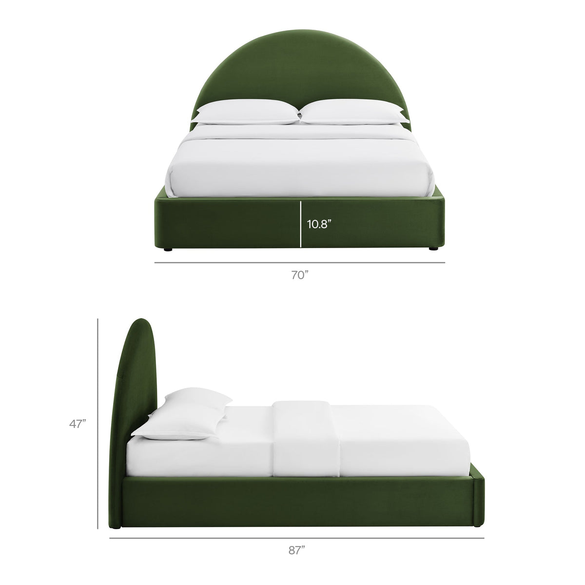 Resort Queen Arched Performance Velvet Storage Platform Bed Frame by Modway