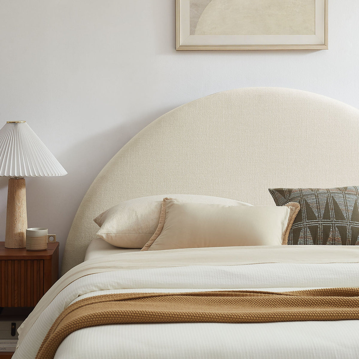 Resort Queen Arched Upholstered Fabric Storage Platform Bed Frame by Modway