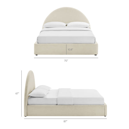 Resort Queen Arched Upholstered Fabric Storage Platform Bed Frame by Modway
