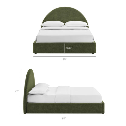 Resort Queen Arched Upholstered Fabric Storage Platform Bed Frame by Modway