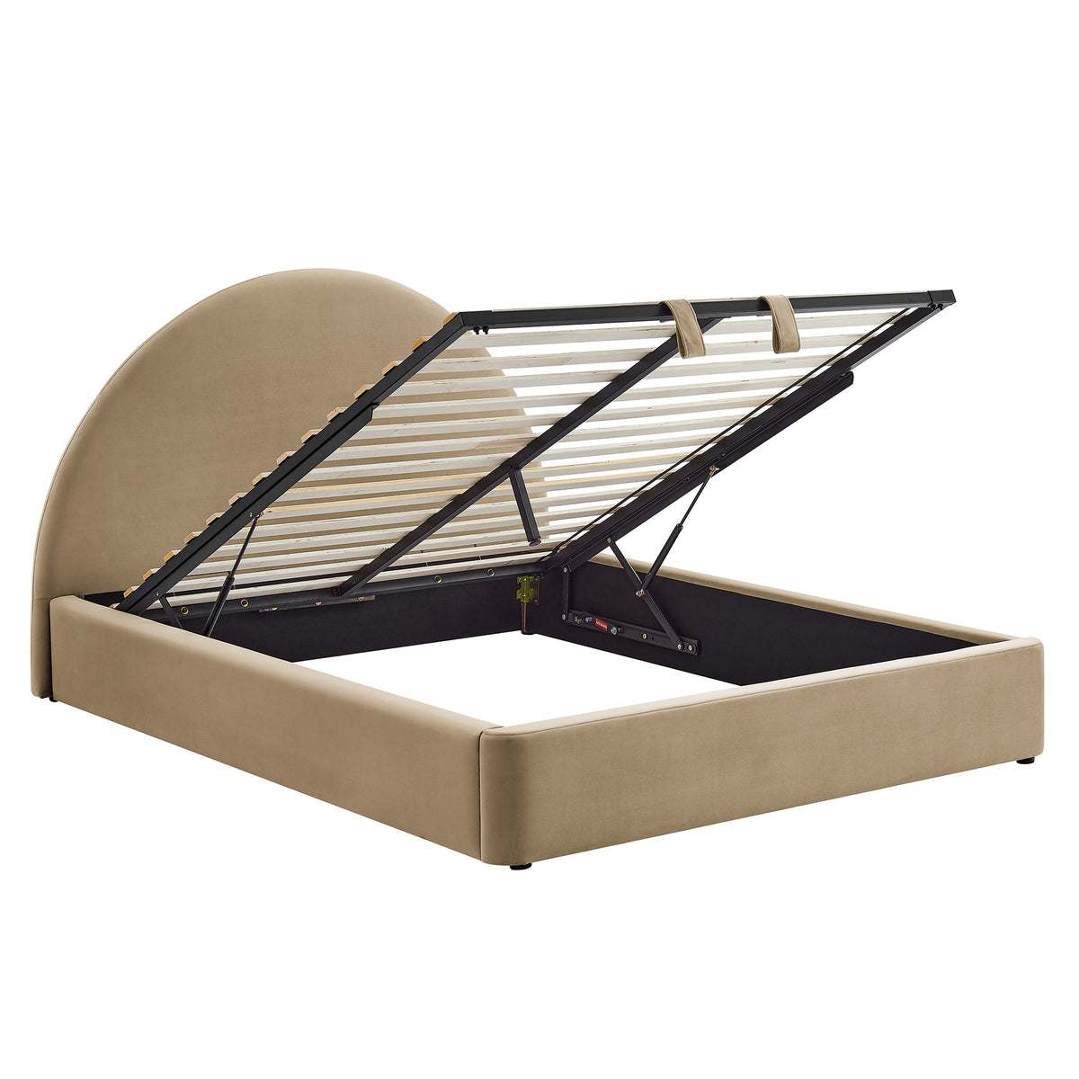 Resort King Arched Performance Velvet Storage Platform Bed Frame by Modway