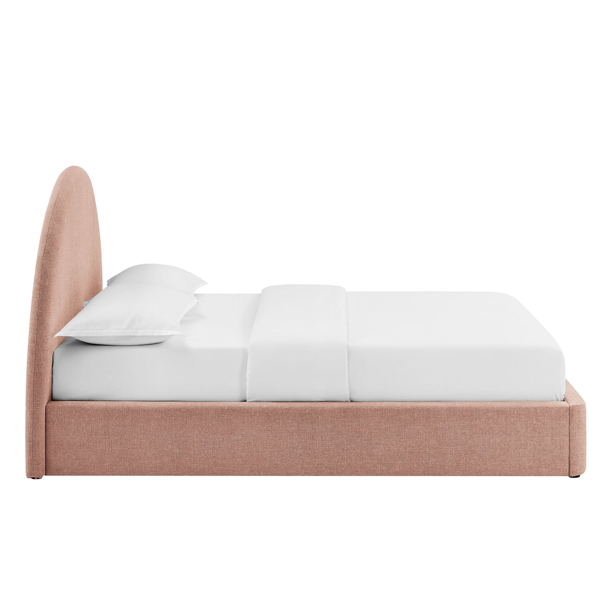 Resort King Arched Upholstered Fabric Storage Platform Bed Frame by Modway